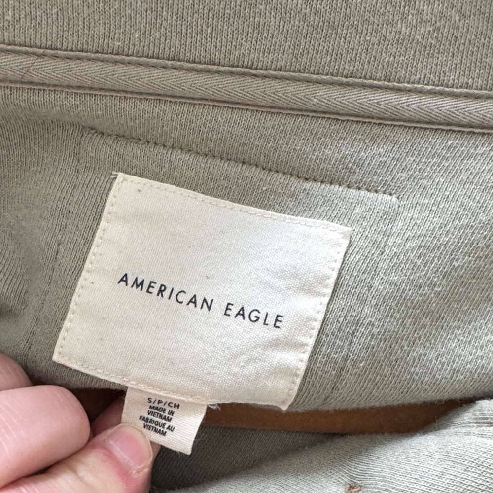 American Eagle Lightweight Crewneck in Sage Green - Picture 2 of 4